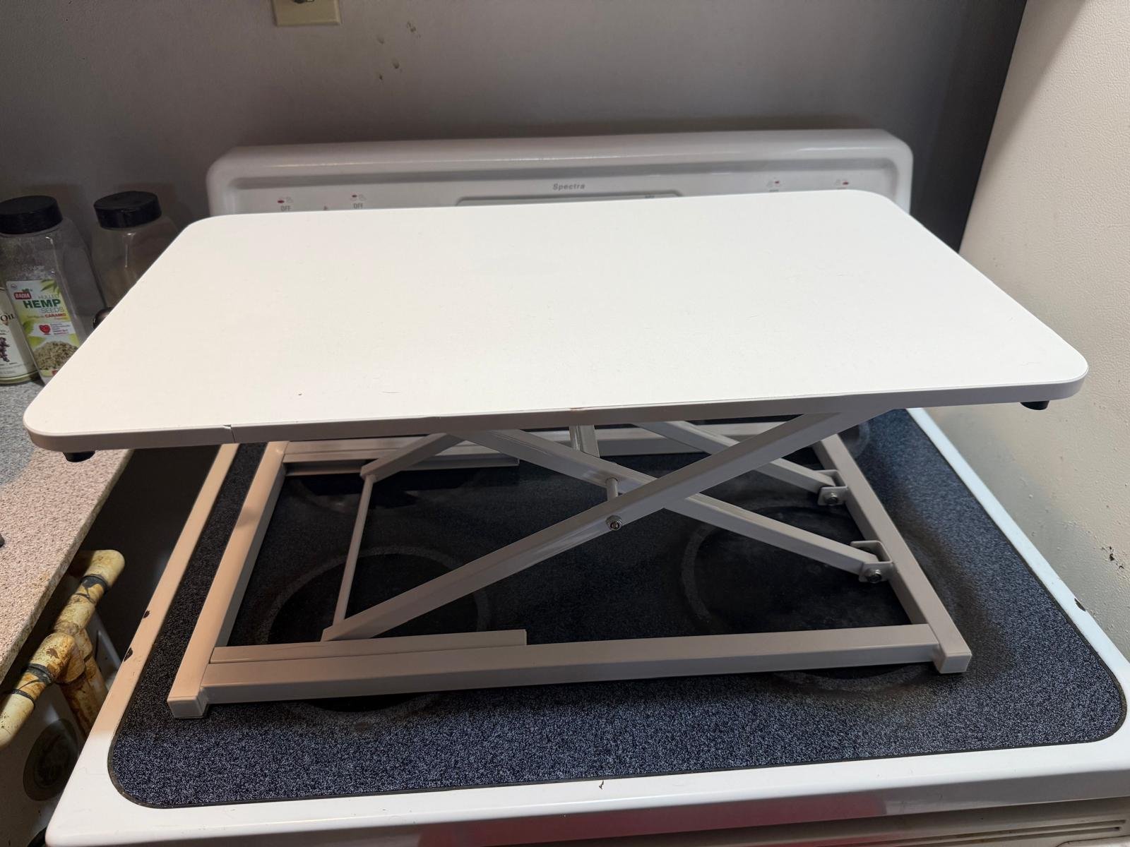 Standing desk converter / laptop riser (white) thumbnail